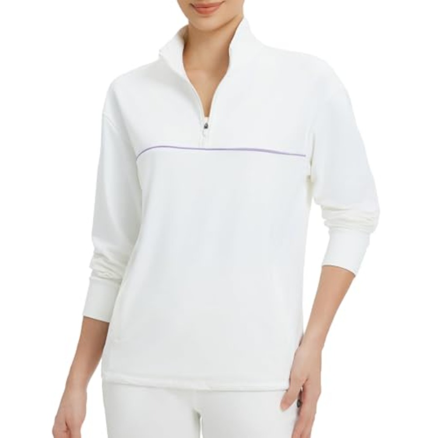 Running Gear In The Cold - baleaf Women's Fleece Golf Pullover Half