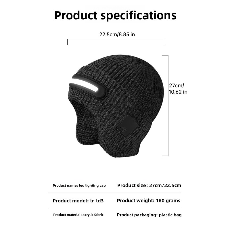 LED Headlamp Winter Hat Outdoo - Running Gear In The Cold avis et prix
