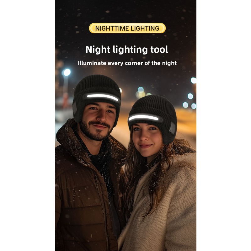 LED Headlamp Winter Hat Outdoo - Running Gear In The Cold avis et prix