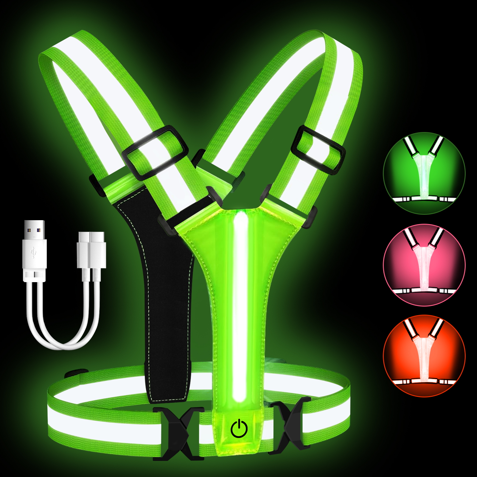 Adjustable LED Reflective Vest - Running Visibility Gear avis et prix