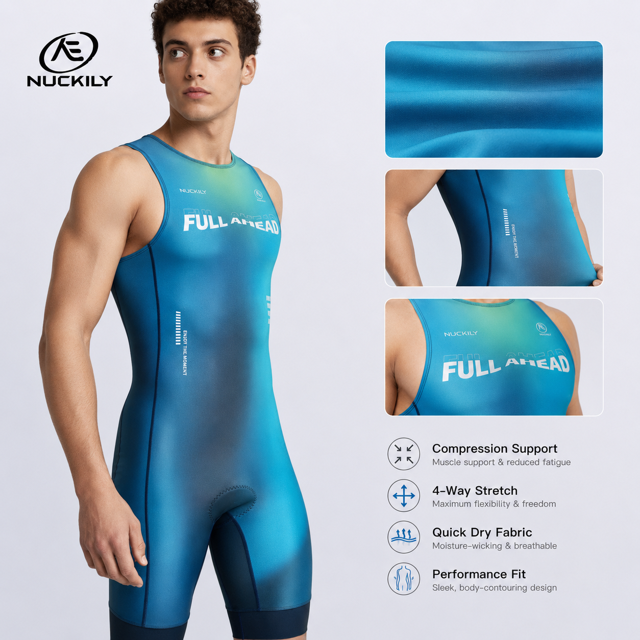NUCKILY Triathlon Suit Sleevel - Running Gear Satisfy avis et prix