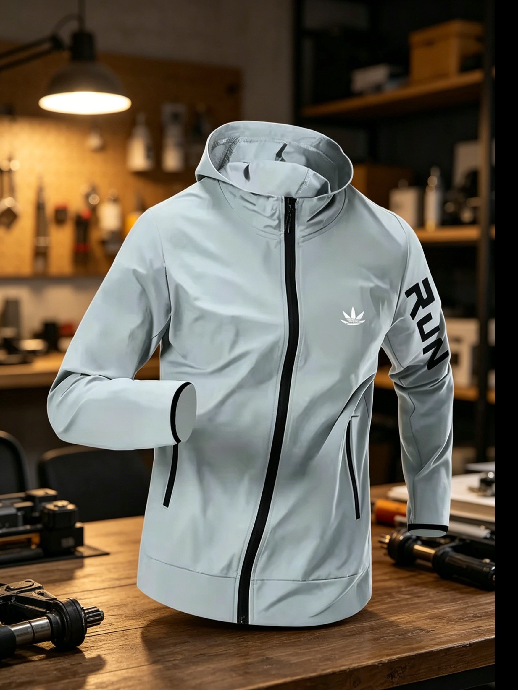 Mens Run Hooded Windbreaker Ja - Running Gear Jacket avis et prix