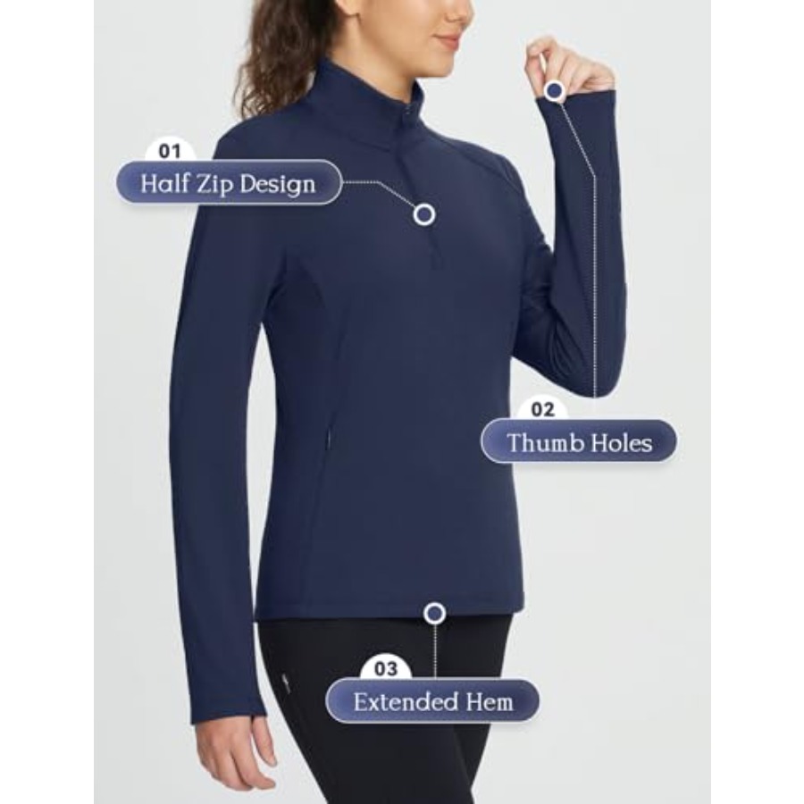 Women's Fleece Pullover Jacket - Running Gear In The Cold avis et prix