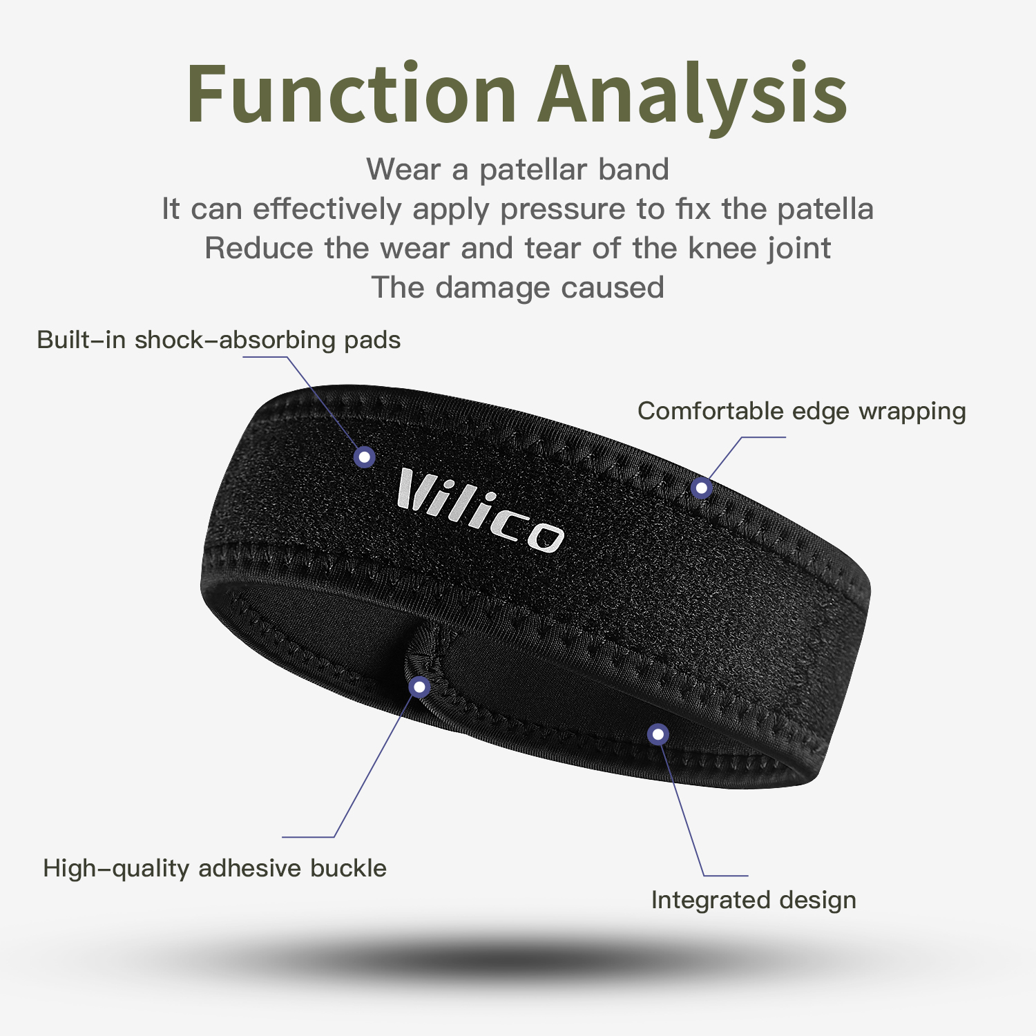 1PC Patella Kneecap Band Silic - Running Gear Satisfy avis et prix