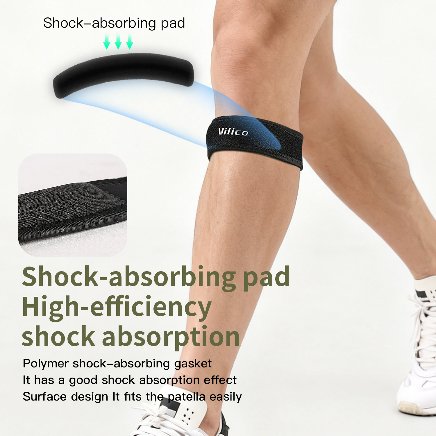 1PC Patella Kneecap Band Silic - Running Gear Satisfy avis et prix