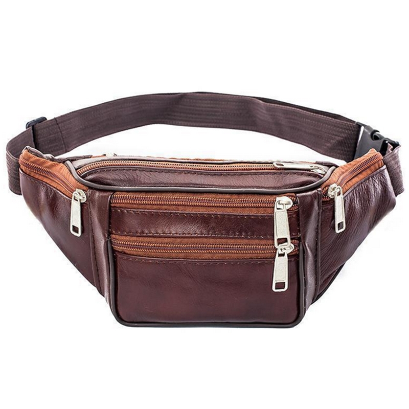 Leather Men Waist Chest Bag Th - Running Gear Holder avis et prix